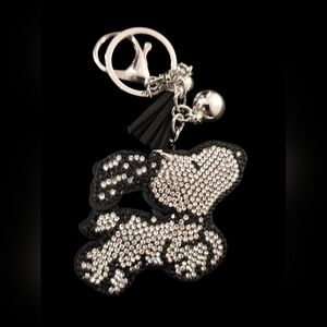 Sparkling Running Snoopy Bag Charm Keychain
